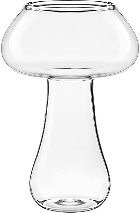 DOITOOL Cocktail Glass Creative Mushroom Shaped Cocktail Glass Glass Goblet Drink Cup for Wine Champagne Cocktail Bar Home 280ml