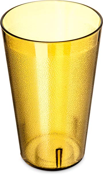 Carlisle 5532-213 BPA Free Stackable Shatter-Resistant Plastic Tumbler, 32 oz., Amber (Pack of 24)