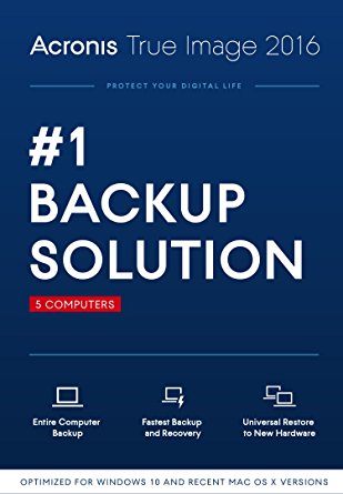 Acronis True Image 2016 (5 Computer)  [Old Version]