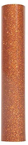 Glitter Orange Heat Transfer Vinyl Iron-on Vinyl Roll for T-Shirts and for cricut 0.8 x 5 FT Copper