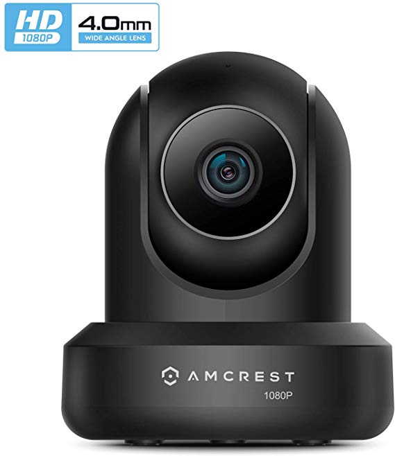 Amcrest 1080P WiFi Security Camera 2MP (1920TVL) Indoor Pan/Tilt Wireless IP Camera, Home Video Surveillance System with IR Night Vision, 4mm Lens, Two-Way Talk IP2M-841B-V3 (Black)