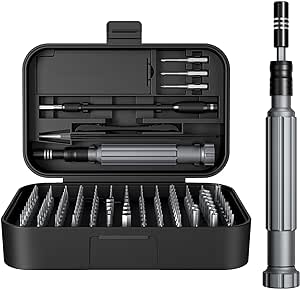 Multi-Bits Precision Screwdriver Sets, 150 Piece Electronics Screwdriver with 120 Magnetic Bits Repair Tool Kit for MacBook, Computer, Laptop, PC, Tablet, PS4, Xbox, Nintendo, Game Console (Black)