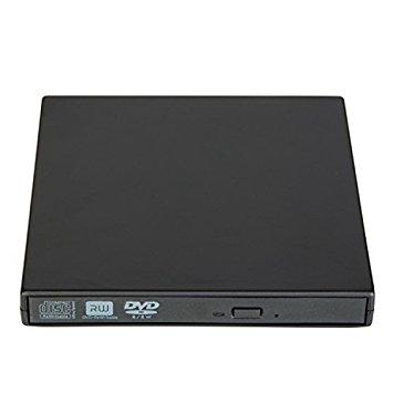 DVD-RW Drive ,USB 2.0 Portable External CD/DVD-RW DVD-ROM Burner&Drive&Write For Desktop & Laptop (Black) (DVD-RW)