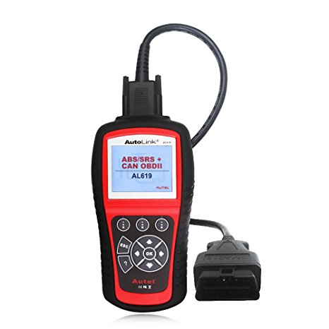 Autel Autolink Al619 CAN OBD II ABS/SRS Dianostic Scan Tool, Turns off Engine Light (MIL) and ABS/SRS Warning Lights