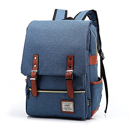 Unisex Professional Slim Business Laptop Backpack, Feskin Fashion Casual Durable Travel Rucksack Daypack (Waterproof Dustproof) with Tear Resistant Design for Macbook, Tablet - Blue