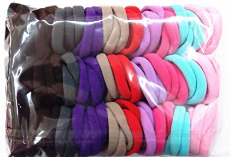 100pcs High Elastic Hair rope Ponytail Holders Scrunchie Mixed Colors hair styling basic models
