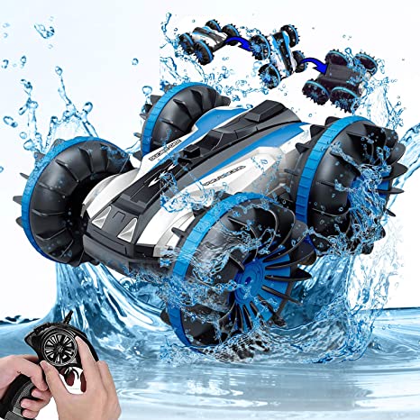 RC Stunt Car RC Cars Best Presents for Kids and Adults 4WD Off Road Truck Remote Control Car 2.4Ghz High Speed 360 Degree Rolling Rotating (Blue)