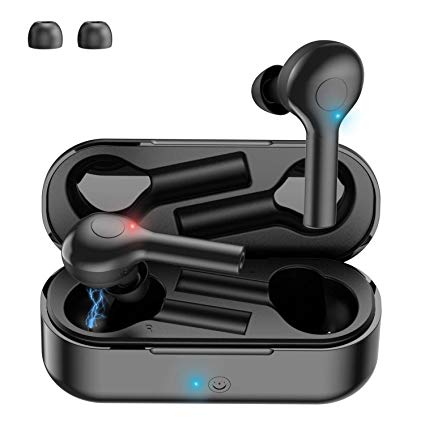 JAMSWALL Wireless Earbuds, Bluetooth 5.0 Wireless Headphones with Mic and Charging Case, True Wireless Earbuds for Sport In-Ear 3D Stereo Sound, Noise-Canceling