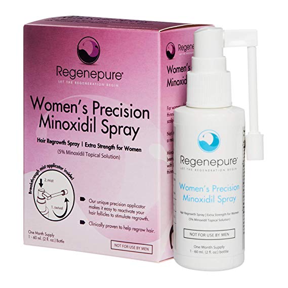 Regenepure - Women's Precision Minoxidil Spray Foam, Contains Minoxidil to Support Hair Regrowth, 60 ML