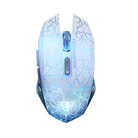 LETTON S1 USB PC Gaming Mouse with LED Lights Braided Cable(White)