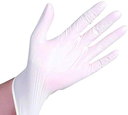 Safeguard Nitrile Food Grade Gloves - Latex Free, Powder Free, 100 Count, White Size Large