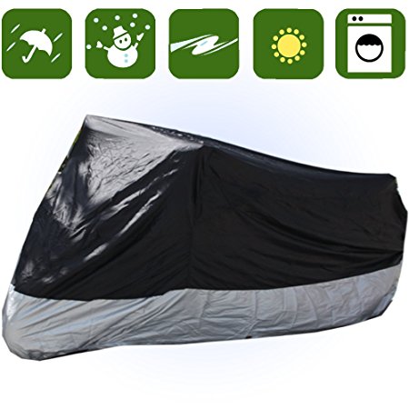 RockyMRanger Breathable Motorcycle Cover Cruisers Touring Bikes Storage YM3BS-1