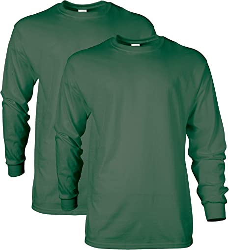 Gildan Men's Ultra Cotton Long Sleeve T-Shirt, Style G2400, Multipack