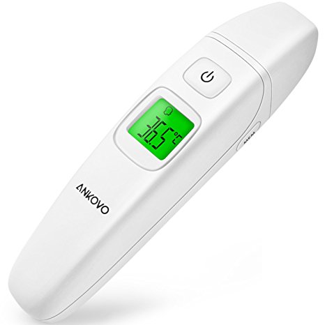 ANKOVO Medical Digital Ear and Forehead Thermometer for Fever, Sutiable for Babies, Children & Adults With CE Approved