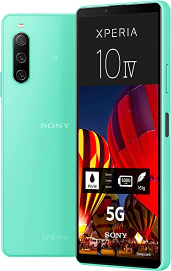 Sony Xperia 10 IV Dual SIM 128GB ROM   6GB RAM (GSM only | No CDMA) Factory Unlocked 5G Smartphone (Mint) - International Version