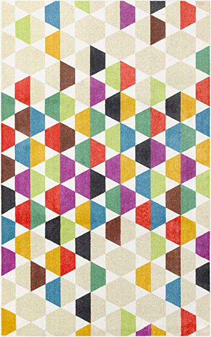 Mohawk Home Prismatic Dondi Geometric Hexagon Precision Printed Area Rug, 5'x8' , Multicolor