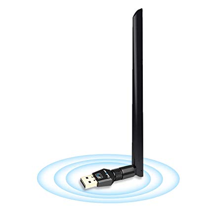 1200Mbps Wireless USB Wifi Adapter,DOSNTO 5 dBi High Gain Antenna WiFi Adapter for Desktop/Laptop,802.11 ac/a/b/g/n,Dual Band 2.4GHz/300Mbps 5GHz/867Mbps,WiFi Dongles Support Windows XP/7/8/10/MAC/OSX