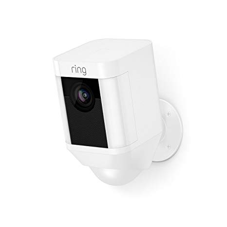 Ring Spotlight Cam Battery, HD Rechargeable Two Way Security Camera White