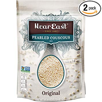 Near East Pearled Couscous, Original, Non-GMO Project Verified, 20 Ounce Resealable Bags, 2 Bags