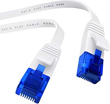 KabelDirekt - Ethernet, Network, LAN & Patch Cable (Transfers a Maximum Internet Speed of 1GB & is Compatible with Gigabit Networks, Switches, Routers, Modems with RJ45 Port, Blue, 50 feet/Flat)