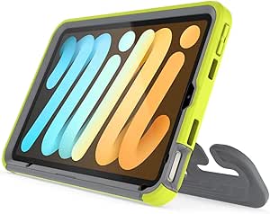 OtterBox iPad Mini (6th gen) EasyGrab Case for Kids, Built-in Screen Protector, Flexible Stand, Car Mount, Drop  Impact Protection - Martian Green