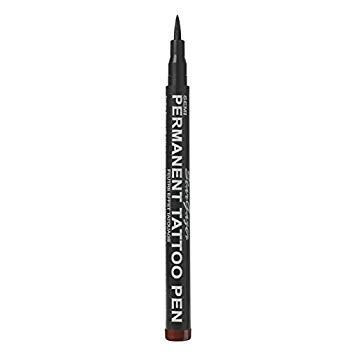 Semi-permanent tattoo pen 8. Up to 24 hour strong brown colour for skin art with a fine line nib.