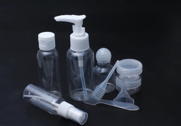 Plastic Fine Mist Spray Bottle,Kingstar Portable Mist Travel Spray Clear Refillable Pump Sprayer Bottle Set of 9 with Transparent bag
