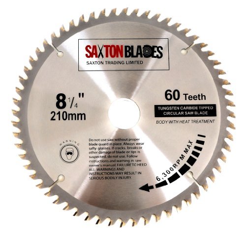 Saxton TCT Circular Wood Saw Blade 210mm x 30mm x 60T for Festool Bosch Makita etc
