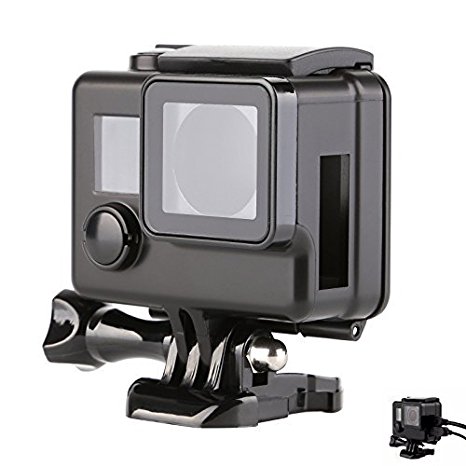 SHOOT Skeleton Side Open Protective Housing Case Shell Cover Frame Wire Connectable for GoPro Hero 3 /4 Camera Accessories(Black)