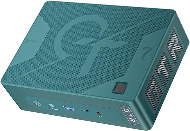 Beelink GTR7 Mini PC with AMD Ryzen 7 7840HS(8C/16T, up to 5.1GHz) Mini Computer, 32GB DDR5 1TB NVMe SSD, 4K HD Quad Display HDMI/DP1.4/Type-C, WiFi 6, Bluetooth 5.2