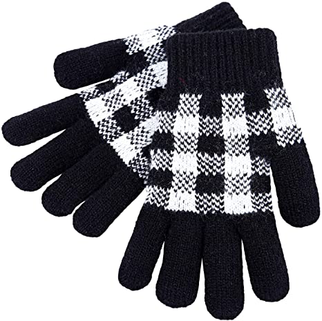 Cooraby Kids Warm Gloves Knitted Magic Gloves Cold Weather Gloves for Boys and Girls