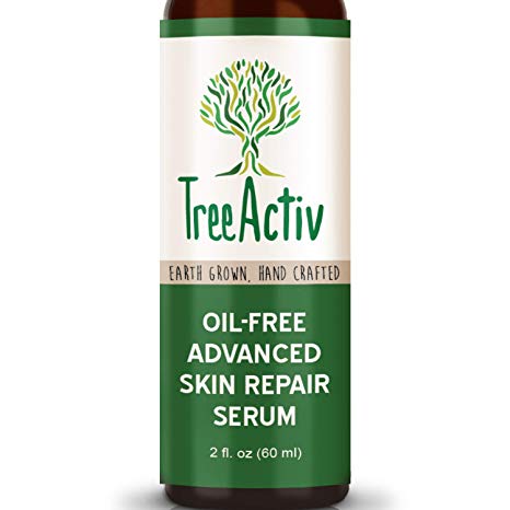 TreeActiv Oil-Free Advanced Skin Repair Serum | Hyaluronic Acid | Anti-Wrinkle | Anti Aging | Scar Gel | Revitalize Face and Skin | Collagen Booster | Healthy Natural Moisturizer | 2 fl oz.