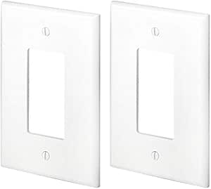 Leviton 88601 1-Gang Decora GFCI Device Decora, Wallplate, Oversized, Thermoset, Device Mount, White (Pack of 2)