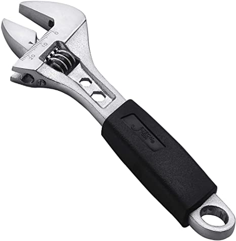 Jetech 6 inch Adjustable Wrench with Softgrip Handle - Professional Shifter Spanner with Wide Caliber Opening