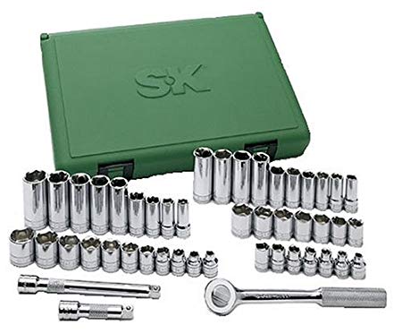 SK Hand Tool 94547 Deep Socket Set – 47 piece Metric Tools, Durable, Corrosion Resistant. Standard Fractional Impact Sockets