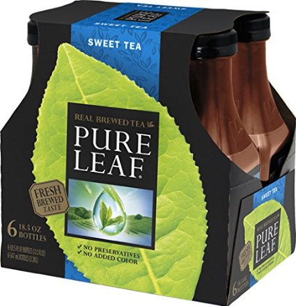 Pure Leaf Iced Tea, Sweet Tea, 18.5 oz Bottle (6-Pack)