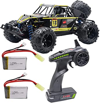 Blomiky RC Car 40KMH High Speed Remote Control Car for Kids Adults 1:18 Scale 4WD Off Road Monster Trucks 9303E Yellow