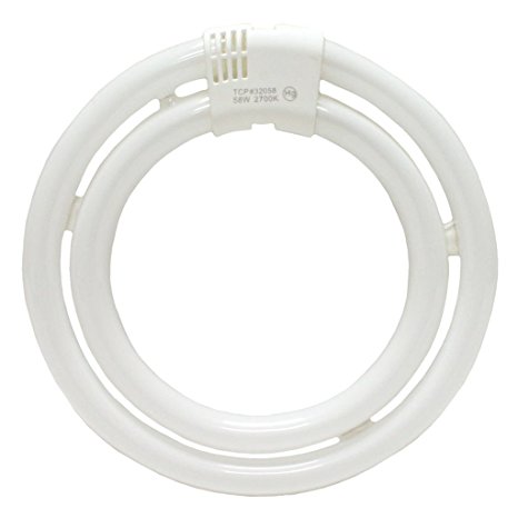 TCP 32058 CFL Circle Lamp - 200 Watt Equivalent (only 58w used) Soft White (2700K) T6 Circline Lamp