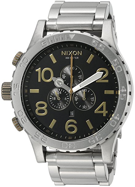 Nixon 51-30 Chrono. 100m Water Resistant Men’s Watch (XL 51mm Watch Face/ 25mm Stainless Steel Band)