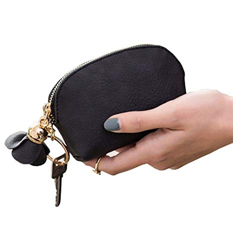 Tuesdays2 Women PU Leather Mini Wallet Card Key Holder Zip Coin Purse Clutch Bag