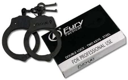 Fury Tactical 9000035 Double Lock Handcuffs Black