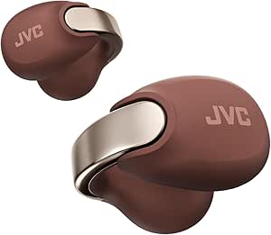 JVC nearphones Open Ear-Cuffs Wireless Headphones with Clasp Mechanism, Multipoint, Single Ear use, BT 5.3, Long Battery Life (up to 24 Hours) - HANP1TT (Maroon)