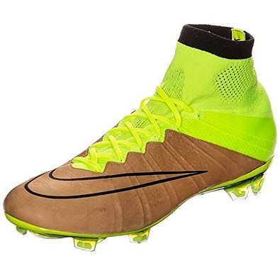 Nike Mercurial Superfly Leather FG Soccer Cleat (Canvas, Volt)
