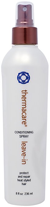 Thermafuse Thermacare Leave-In Conditioning Spray (8 Ounce) Maximum Protection Against Heat From Styling Tools, While It Moisturizes, Softens & Repairs - Detangler For All Hair Types