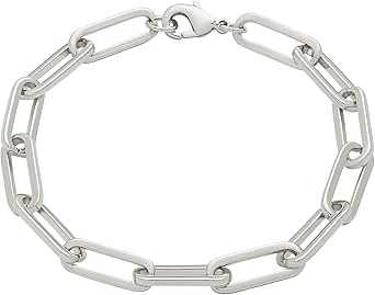 Amazon Essentials 14k Gold Plated or Silver Plated Chunky Chain Link Bracelet 7.5"