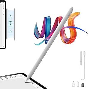 ESR Stylus Pen for iPad, Magnetic Wireless Charging iPad Pen, Digital Apple Pencil 2nd Gen with Tilt Sensitivity and Palm Rejection for iPad Pro 12.9/11, iPad Air 5/4, and iPad Mini 6, Dark Silver