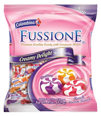 SweetGourmet Colombina Fussione - Premium Quality European Flavor Hard Candies (Fruit Creamy Delight, 1 Bag)