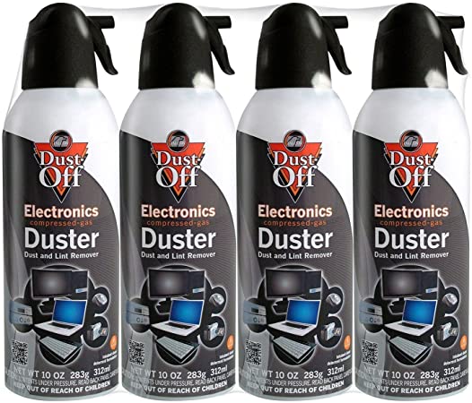 Falcon Compressed Gas (152a) Disposable Cleaning Duster 4 Count, 10 oz. Can (DPSXL4T)