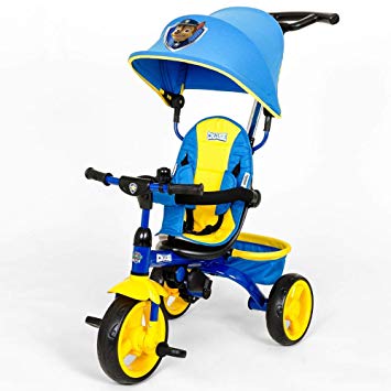 KidsEmbrace Paw Patrol Chase 4-in-1 Push and Ride Stroller Tricycle