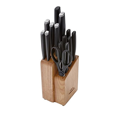 Select by Calphalon 15 Piece Cutlery Kinfe Set with Slim Wood Block